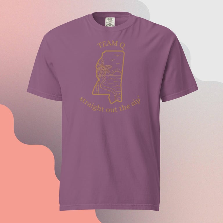 Straight Out the Sip Outlined Comfort Colors Shirt Image 3
