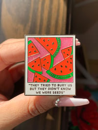 Image 1 of PREORDER “Watermelon Polaroid” Hard Enamel Pin