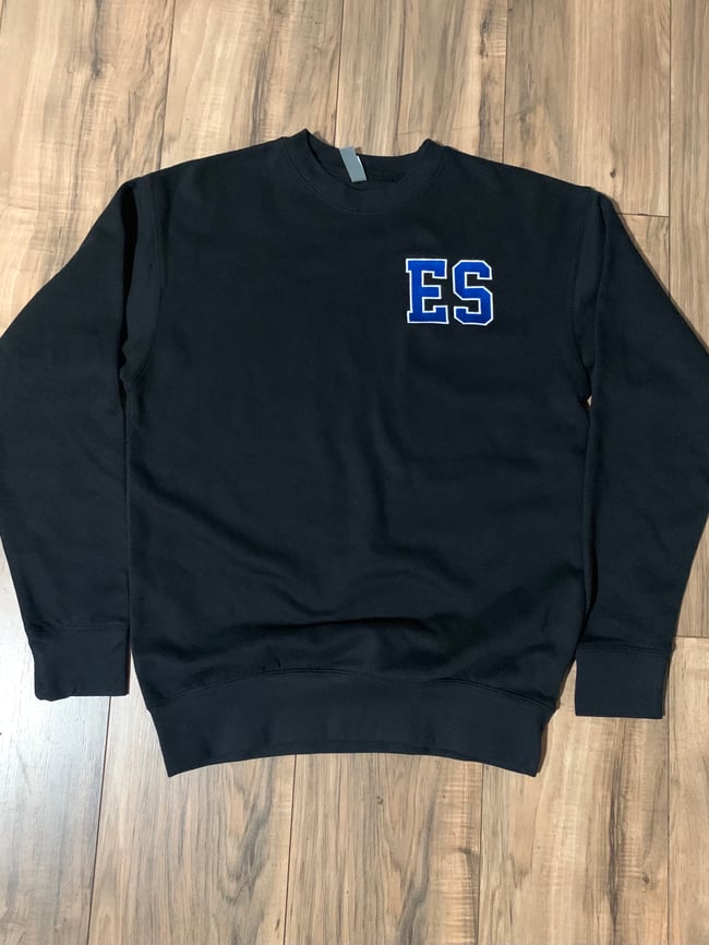 EMBROIDERED CREW NECK SWEATER NAVY