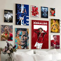 Image 1 of Portugal Super Football Star CR7 Cristiano Ronaldo Anime Posters Sticky HD Quality Poster Wall Art C