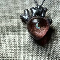 Image 2 of MEDIUM "LOVE YOU TO THE MOON AND BACK" ANATOMICAL HEART PENDANT 3