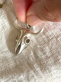 Pampille tête de taureau - argent
