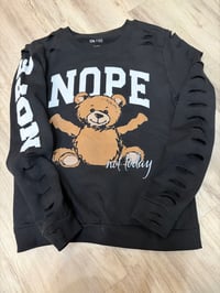 Medium NOPE destroyed sweatshirt