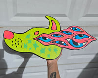 Image 1 of Eye Dog Woodcut