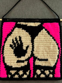 Image 2 of booty silhouette tapestry 