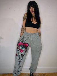 Image 3 of “HEART EYE” HAND PAINTED SWEATPANT MEDIUM