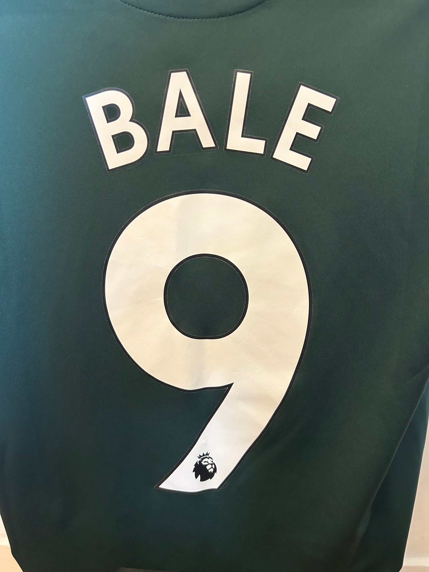 Image of Tottenham Hotspur “BALE 9” 2020/21 Away Shirt + PL patches (M)