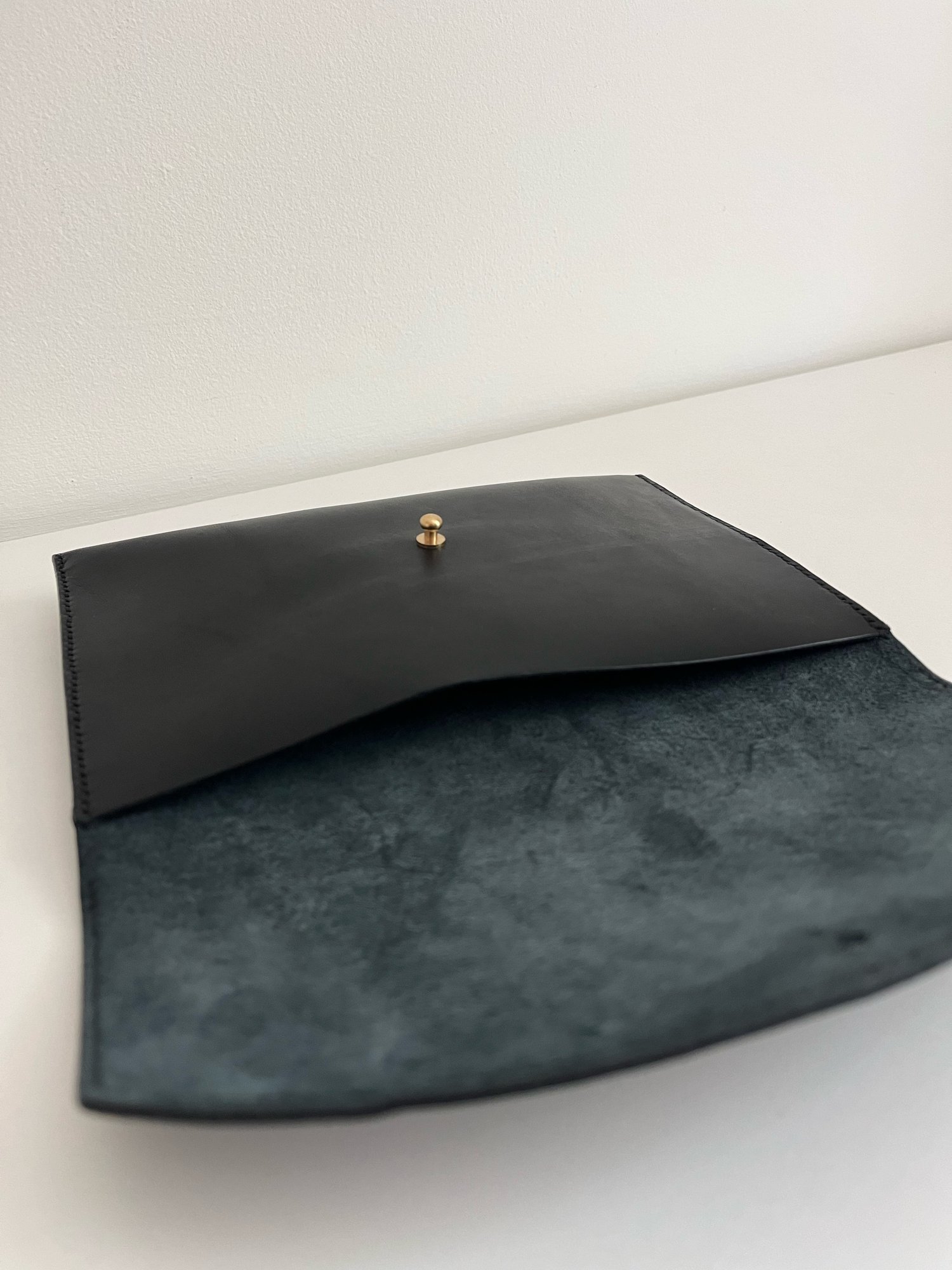 Image of Black Envelope Clutch