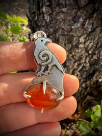 Image 3 of Carnelian Raven Claw Sterling Silver