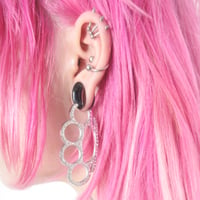 Image 1 of brass knuckle earrings *stainless steel*
