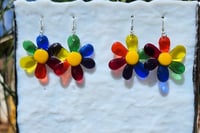 Image of Rainbow Flower Earrings 