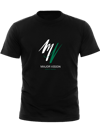 BLACK UNISEX TEE (WHITE & GREEN)