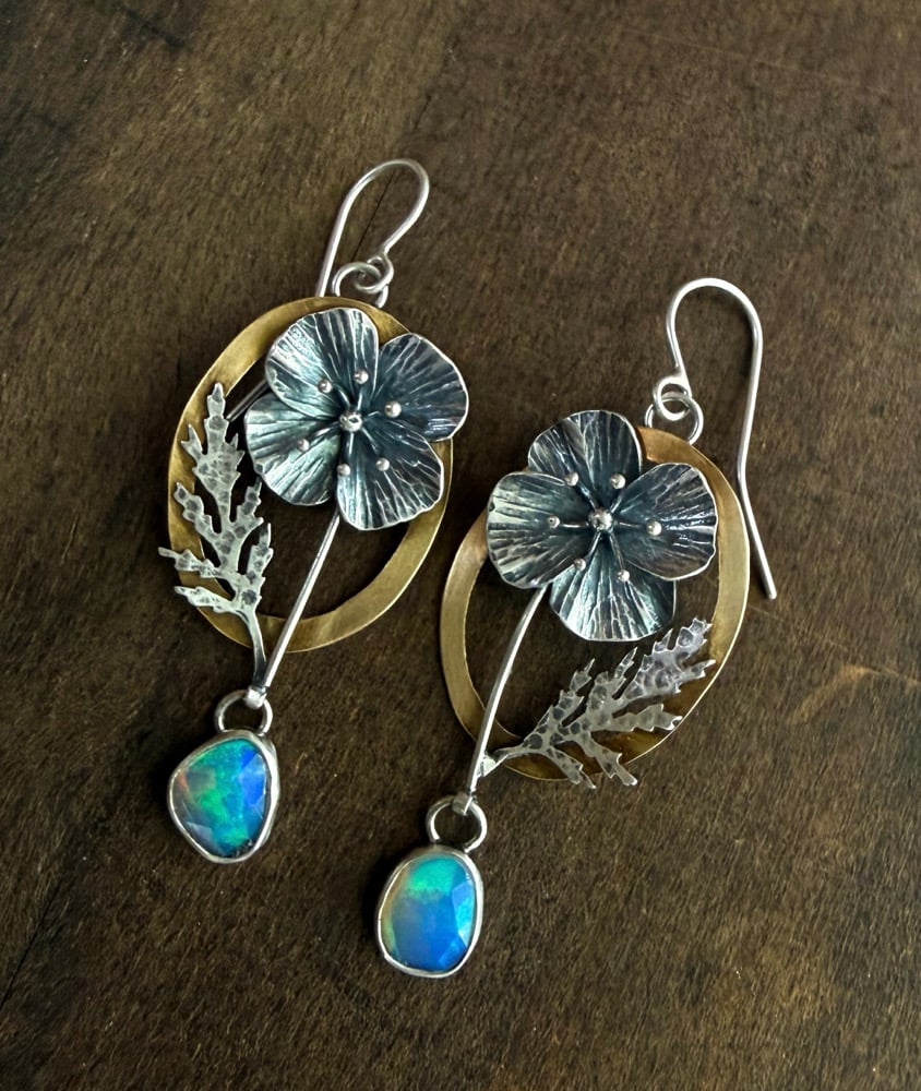 Image of Complete Poppy Flower Earrings