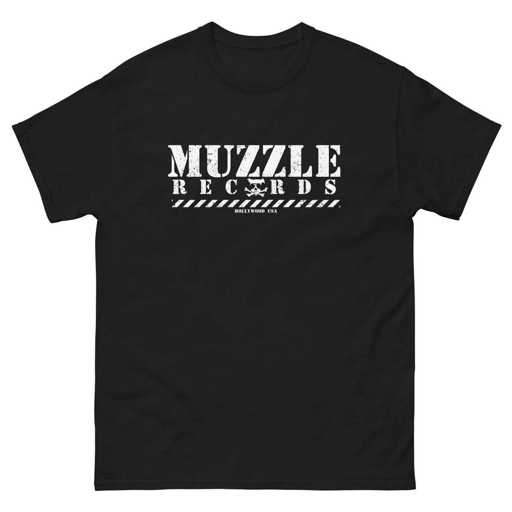 Muzzle Records White Print Men's classic tee