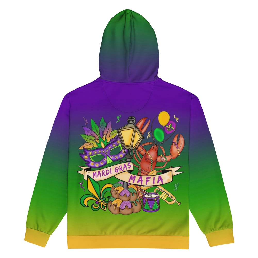 Image of Mardi Gras Mafia “Parade Edition” Unisex zip hoodie