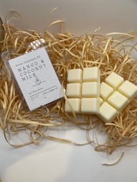 Image 1 of Mango & coconut milk / caramel popcorn clamshell wax melts 