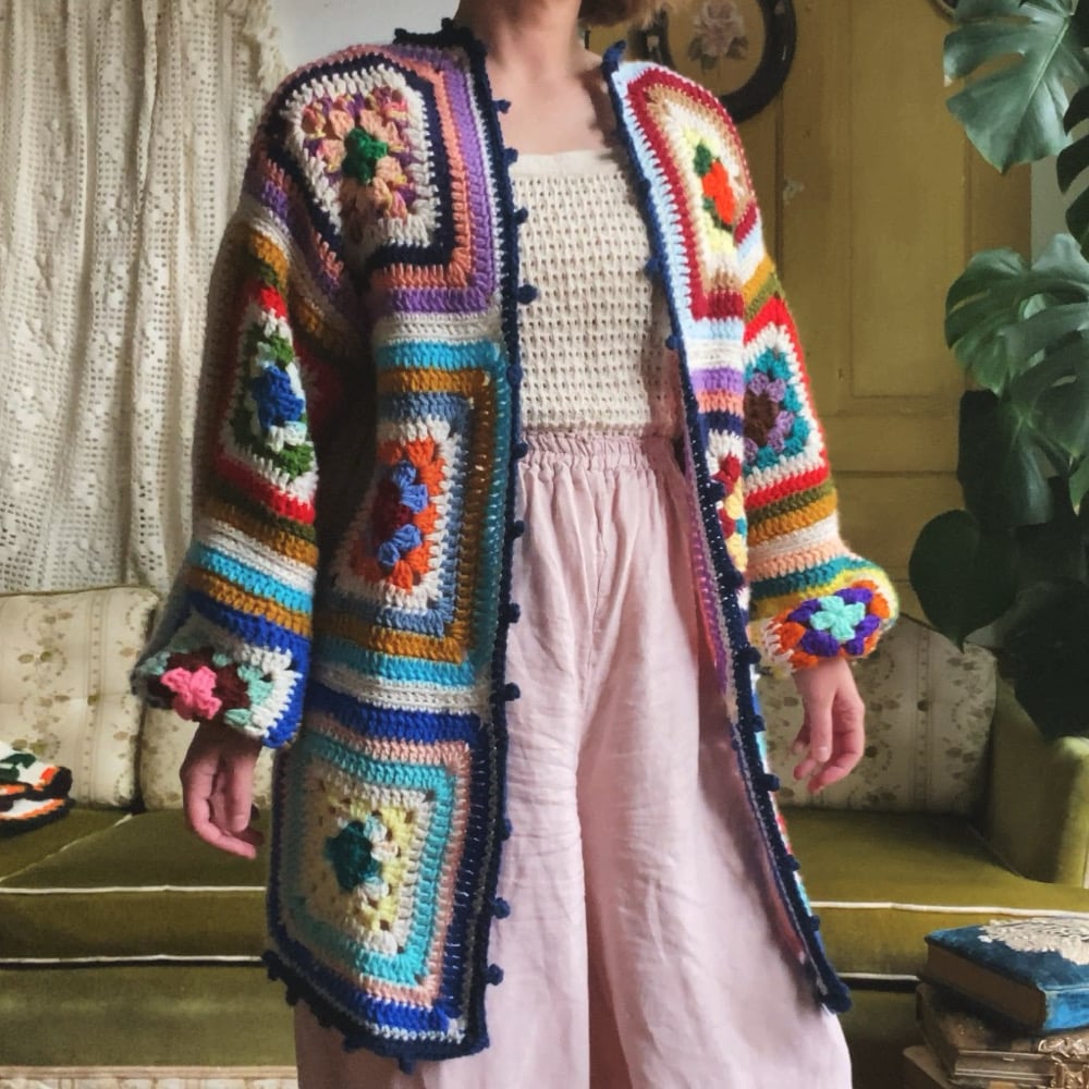Image of Funky Squares Granny Sweater