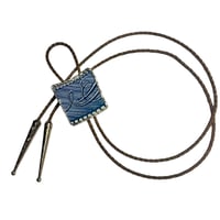 Image 1 of Blue Porcelain Bolo Tie