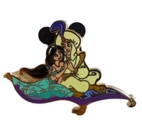 Image 1 of Metal Disney Pin Aladdin & Jasmine Magic Carpet 'A Whole New World'