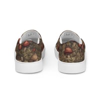 Image 3 of Boho Nature Cottagecore Inspired Hedgehogs Among Mushrooms Men’s slip-on canvas shoes