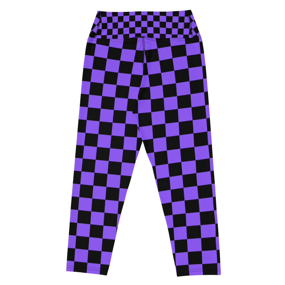 Purple Checker Women's Leggings