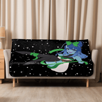 Starry Winter Holiday Sherpa Blanket