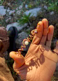 Image 1 of AMAZONITE X TIGERS EYE STALACTITE 