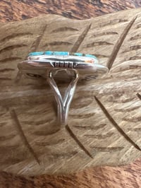 Image 8 of square native inlay statement ring 