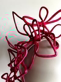 Image 2 of Rose pink wired flowers. SOLD