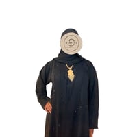 Image 2 of Black to black Rihana glitter open abaya 