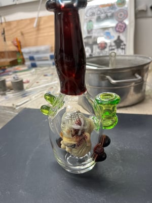 Image of DL X Jonny  Carcass Collab Zombie Head in a Jar Dab Rig