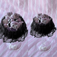 Image 1 of ⋆˚࿔ kuromi glass sundae decor