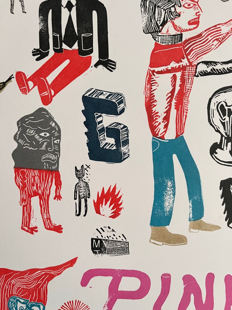 A2 Hand Rubber Stamped Mashup Print 2025 Image 5