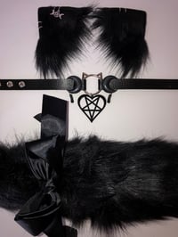 Image 2 of Black Cat Witch Set Strap on Tail 