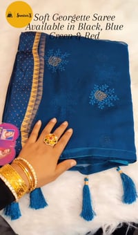 Image 4 of Pure Soft Georgette Saree with Unstitched Blouse