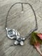 Image of Dogwood Flower Leaf Branch Necklace Handmade Chain