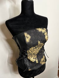 Image 1 of Black + Gold Corset