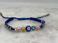 Image 1 of COLORFUL EYE BRACELETS blue