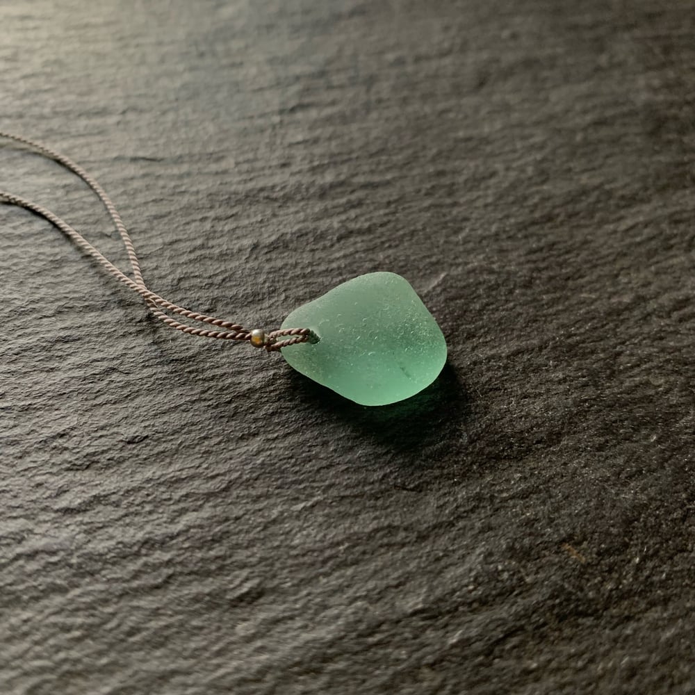 Image of Aqua sea glass necklace