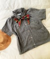 Ready Made Size 10 Grey Bow Shirt with Free Postage 