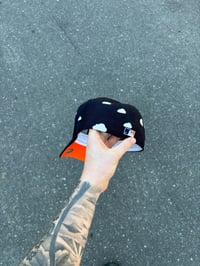 Image 4 of ORANGE BRIM NAVY PARTLY CLOUDY SAN DIEGO PADRES CUSTOM FITTED CAP
