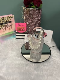 Image 2 of Blinged out wine tumbler with pearl handle