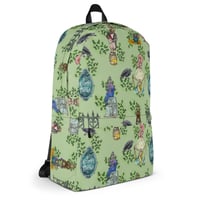 Image 1 of Green Haunted Mansion Pattern Backpack