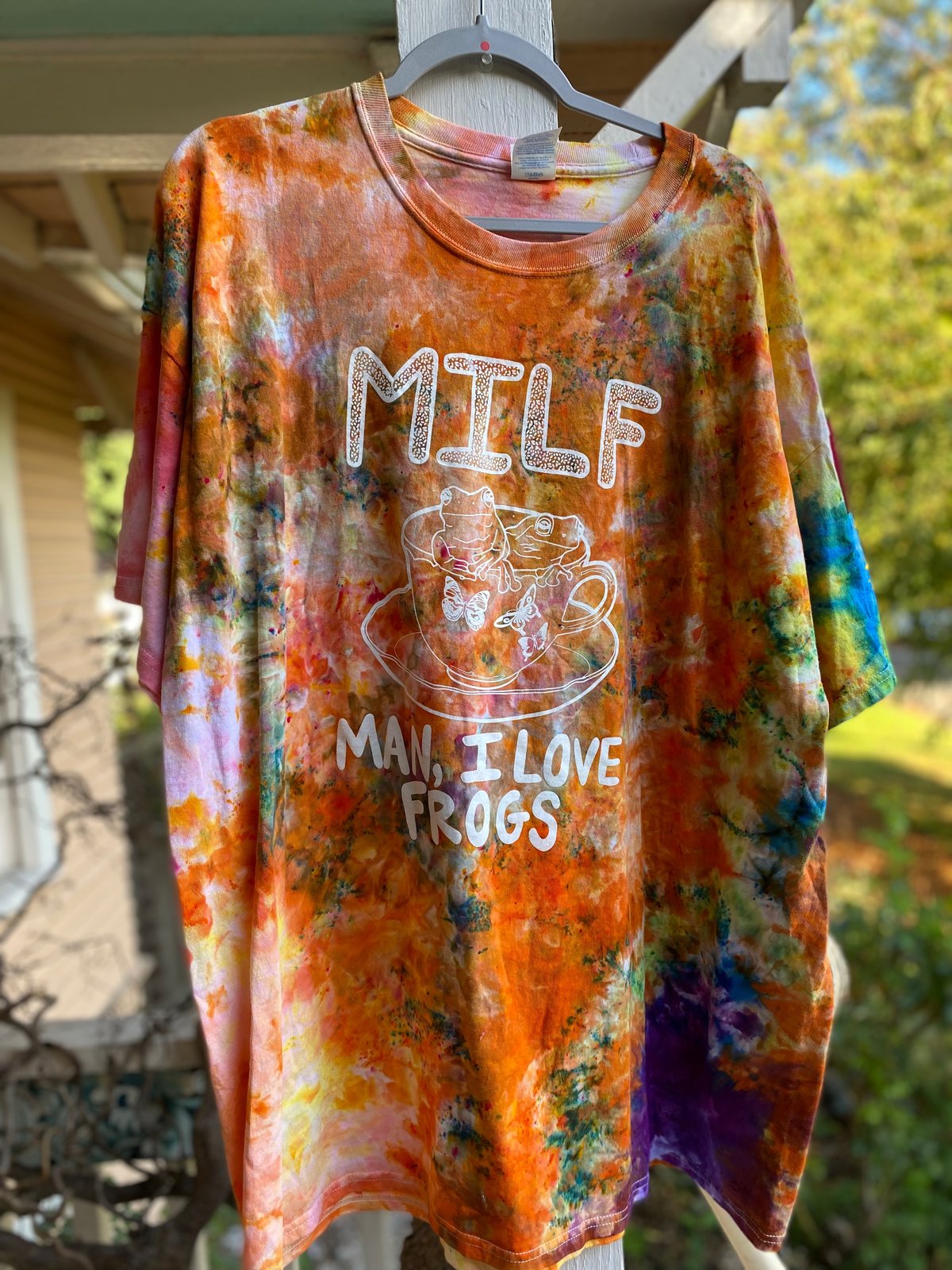 Image of 3XL MILF Man I Love Frogs Tie Dye Shirt 2