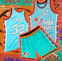 Image 1 of 💎ViNTaGe💎 1996-97 Shaquille O'Neal All-Star East Swingman SeT 🎽🩳