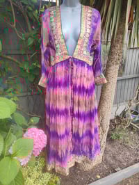 Image 3 of Mykonos Glitter wrap dress Maxi/ Kaftan pink 8-12uk