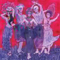 Image 2 of Death Dance Original Watercolor Painting 