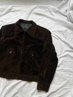 Agnes B. Suede Leather Jacket from 90's - Size 52