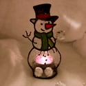 Snowman Candle Holder (d)