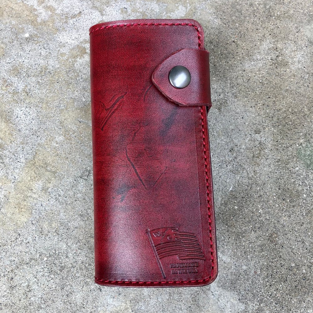 Image of Dark Red Long Wallet - Ready to ship